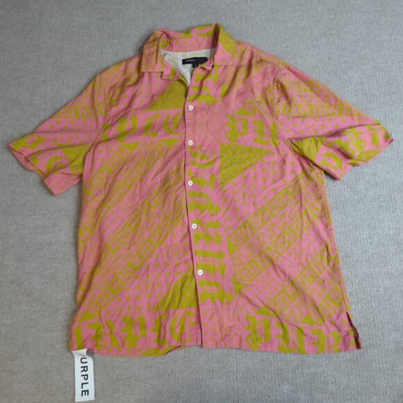The Purple Brand Shirt Small Pink Geometric - Picture 1 of 10